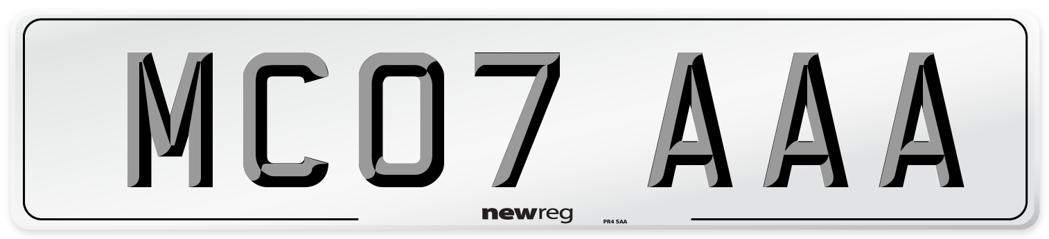 MC07 AAA Number Plate from New Reg